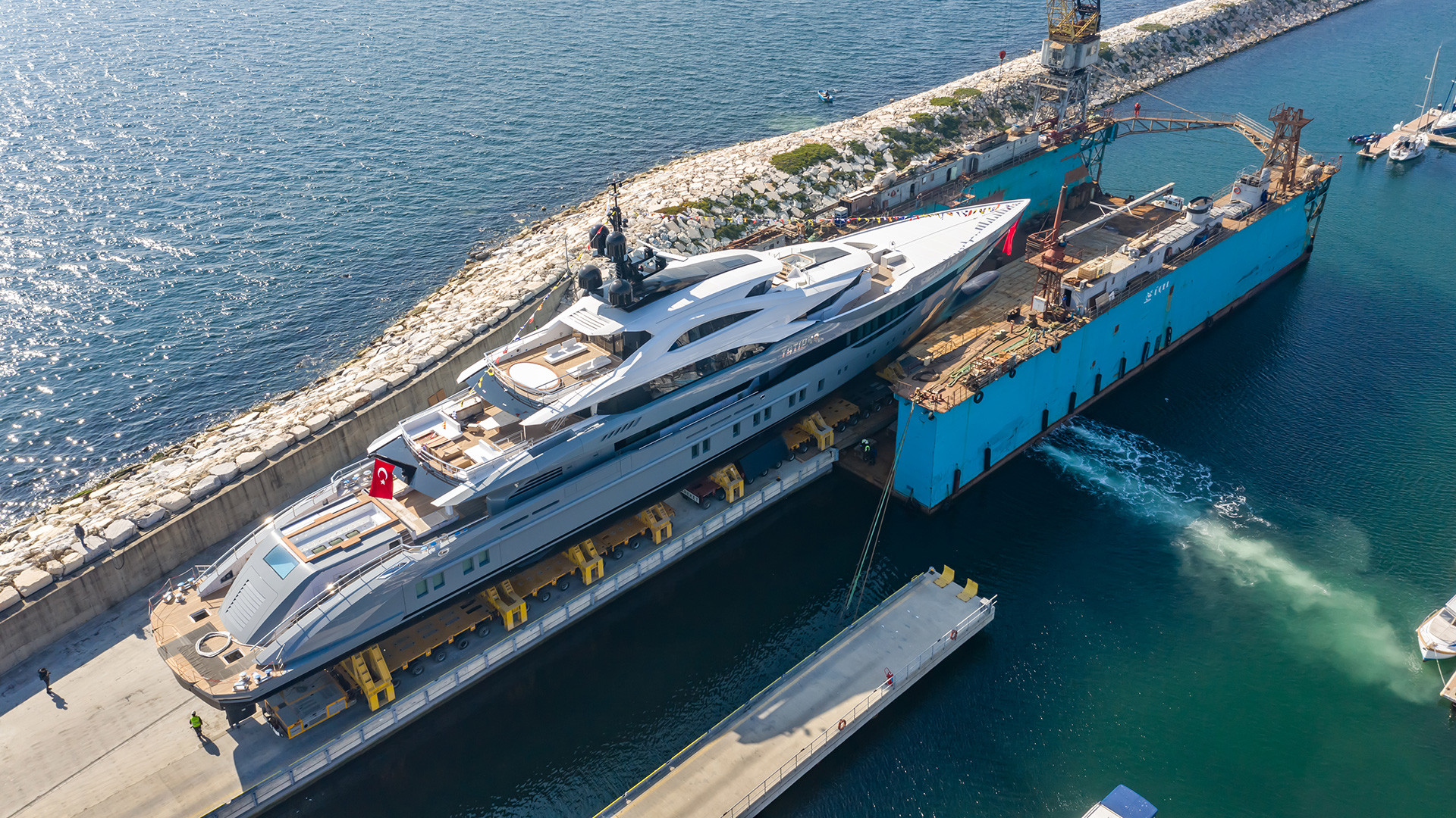 largest mega yacht being built