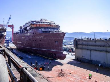 Transportation of two 6200 tons passenger ships